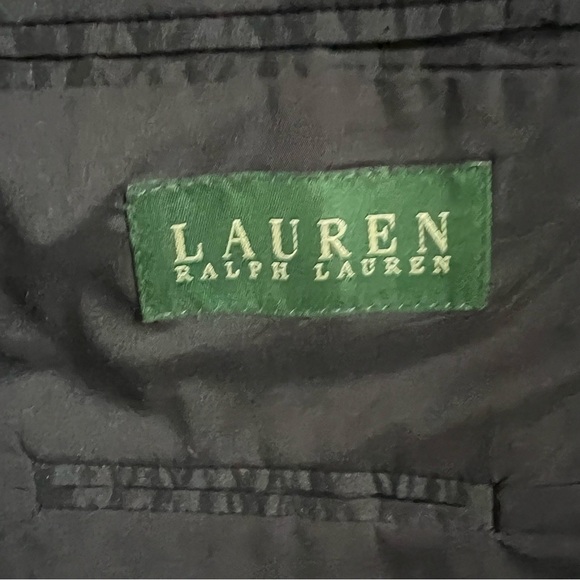 LAUREN RALPH LAUREN BLACK PINSTRIPE WOOL SUIT JACKET SIZE MEDIUM - Picture 9 of 10
